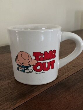 Ziggy Time Out Cartoon White Ceramic Mug